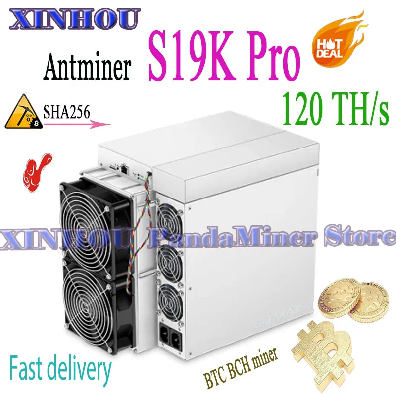 Nuovo Antminer S19K Pro Miner 120T Sha256 Bitcoin Asic Miner Meglio Di Antminer S19 T21 S21 S19J Whatsminer M50 M50S M53 M31S K9