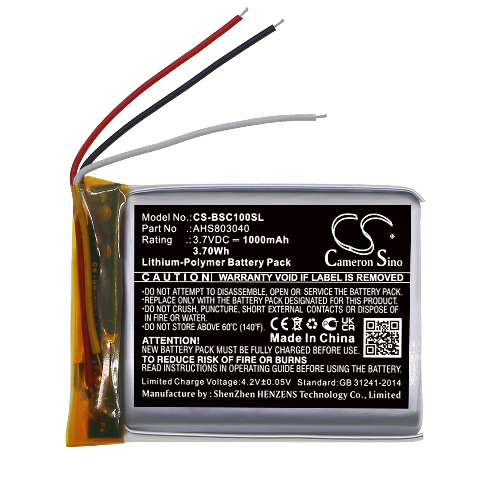 Batteria Cameron Sino 1000Mah Per Bose Soundwear Companion Ahs803040