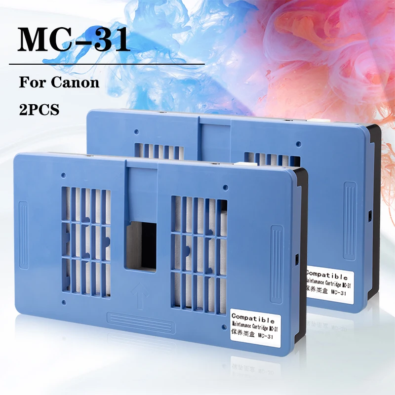 2 Pezzi Per Canon Mc-31 Scatola Di Manutenzione Per Stampante Canon Ta-20 Ta-30 Tm-200 Tm-205 Tm-300 Tm-305 Tm-5300 Tm-5305 Tm-5200 Tm-5205