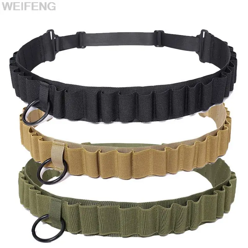 Tactical 25/26 Rounds Shotgun Bandolier Regolabile Ammo Shell Belt Carrier Per 12 20 Gauge Ga Hunting Cartridge Bullet Holder