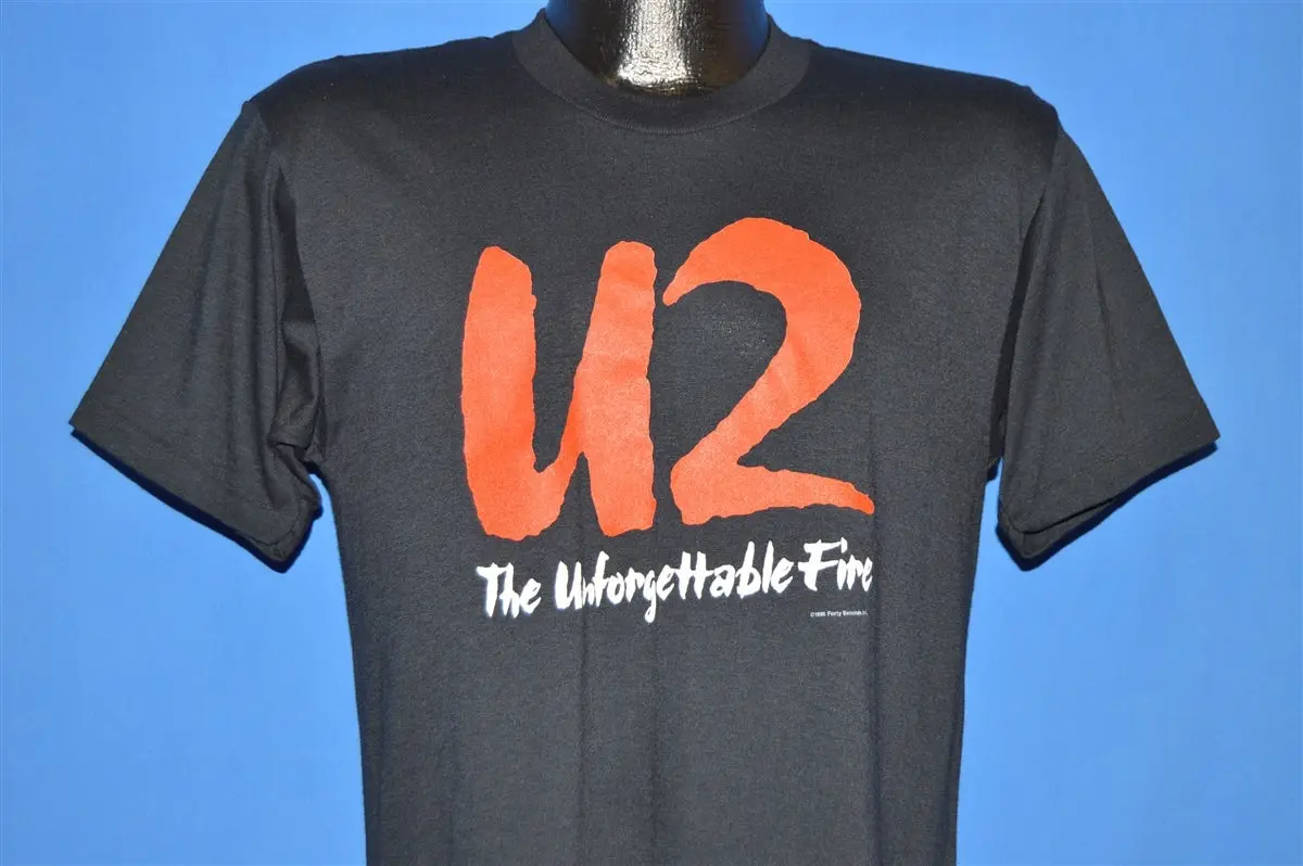 Anni '80 U2 L'Eterna T-Shirt Fire Tour 1984 Medium