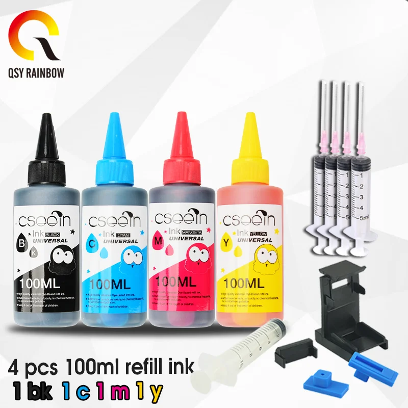 Kit Inchiostro Colorante Di Ricarica 100Ml Per Hp 903 904 905 Cartuccia D'Inchiostro Ciss Per Hp Officejet 6950 6956 Hp Officejet Pro 6960 6970 Stampa