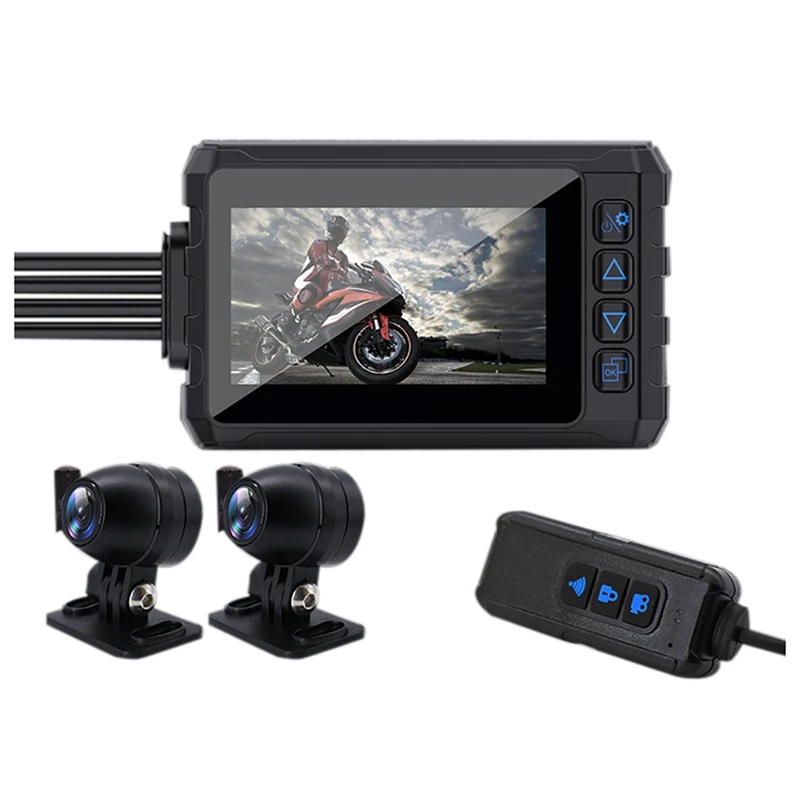 Wifi Moto Dvr Dash Cam Hd 1080P 150 ° Anteriore Vista Posteriore Doppia Lente Impermeabile Moto Fotocamera Videoregistratore Moto