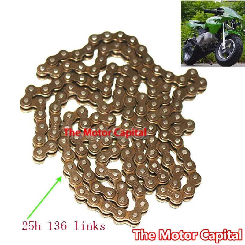 Moto 25H Catena E Un Ricambio Master Link Motocross Per 47Cc 49Cc Mini Dirt Atv Motor Pocket Bikes Minimoto