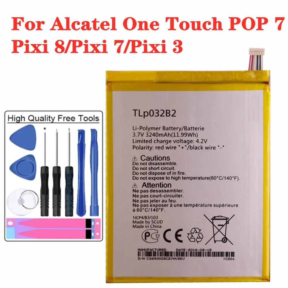 Per Alcatel Pixi 3 / Pixi 7 / Pixi 8 9006W One Touch Pop 7 P310 P310A Batteria Del Telefono Tablet Tlp032B2 Tlp032Bd Ot-9015W Ot-P330X