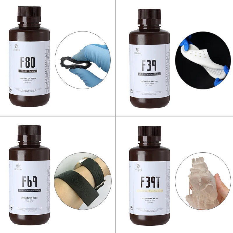 Resione 500G 3D Resina Uv Resistente Allo Strappo Elastico Flessibile Per Elegoo Anycubic Resina Stampante 3D Resina Sla Dlp Lcd