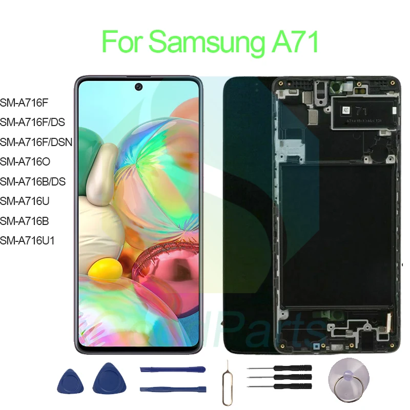 Per La Sostituzione Del Display Dello Schermo Samsung A71 2400*1080 Sm-A716F/F/Ds/F/Dsn/O/B/Ds/U/B/U1 A71 Lcd Touch Digitizer Assembly