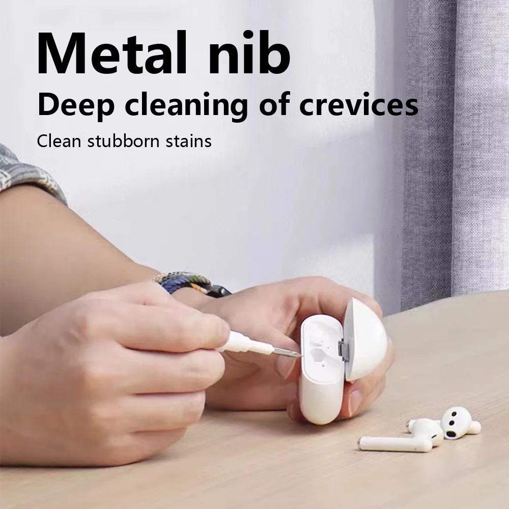 4 In 1 Bluetooth Headset Professional Cleaning Pen For Airpods 3 2 Pro Keyboard Screen Crevice Cleaning Brush Cleaning Artifact