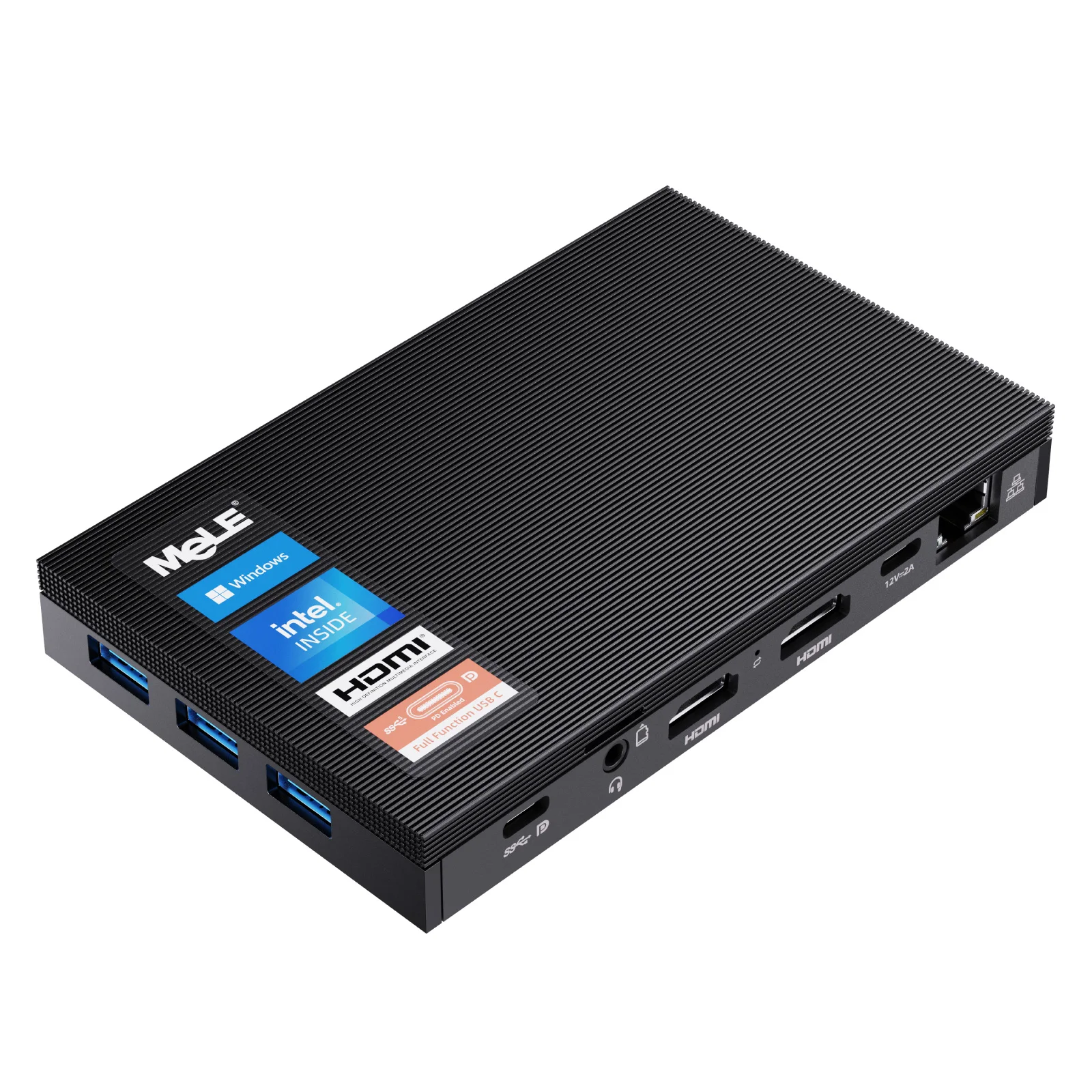 Mele Quieter3C Mini Pc Senza Ventola Windows 11 Pro Celeron N5105 8Gb 128Gb Piccolo Computer Con Gigabit Ethernet,Wifi6,4K Hdmi,Pd3.0
