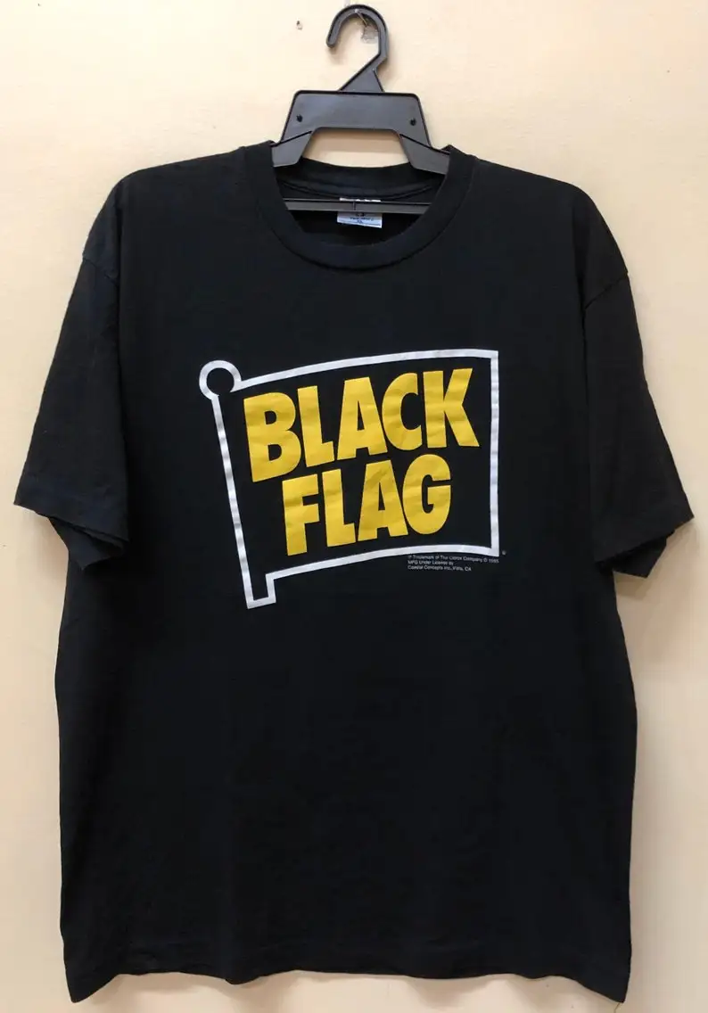 Vintage Anni '90 Black Flag 1995 Tshirt I Crampi Misfits Fugazi Talking Head Dead Kennedy Minor Minus The Clash Toy Dolls
