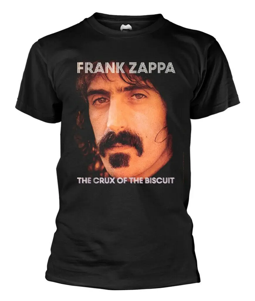 T-Shirt Frank Zappa 'Crux' (Nera)-Nuova E Ufficiale! Maglietta Superiore O-Collo Manica Corta 100% Cotone