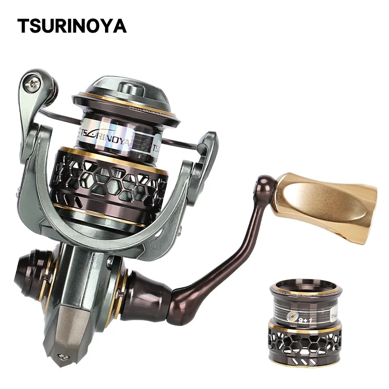 Tsurinoya Jaguar 1000 2000 3000 Long Casting Double Spool Cuscinetto In Acciaio Inossidabile Pesca Spinning Bass Reel Saltwater