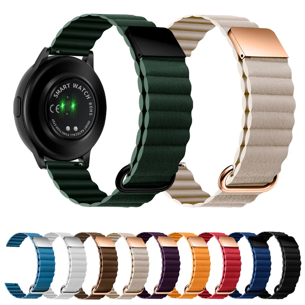Leather Strap For Realme Watch S Pro Metal Magnetic Loop Band For Realme Watch 2 Pro Straps 20Mm 22Mm Stainless Steel Bracelet