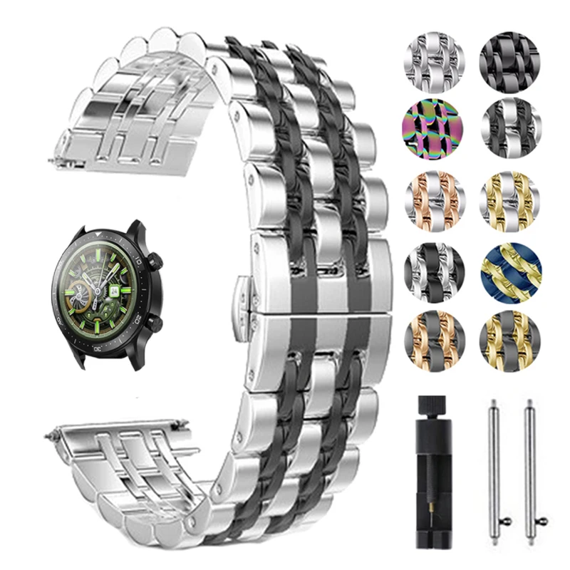 Watchband For Realme Watch 2 Pro Watch Band For Realme S Wrist Strap Stainless Steel Magnetic Bracelet 20Mm 22Mm Belt