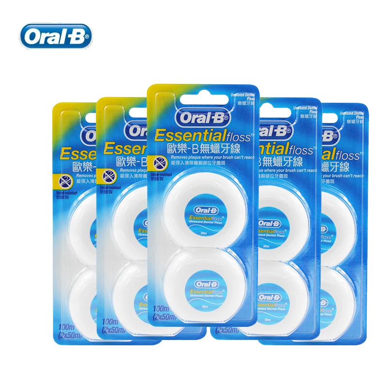 Orale B Filo Interdentale Confortevole Non Cerato Filo Interdentale Cura Della Gomma Interdentale Pulito Filo Piatto Filo Interdentale Er 50 M/Pz