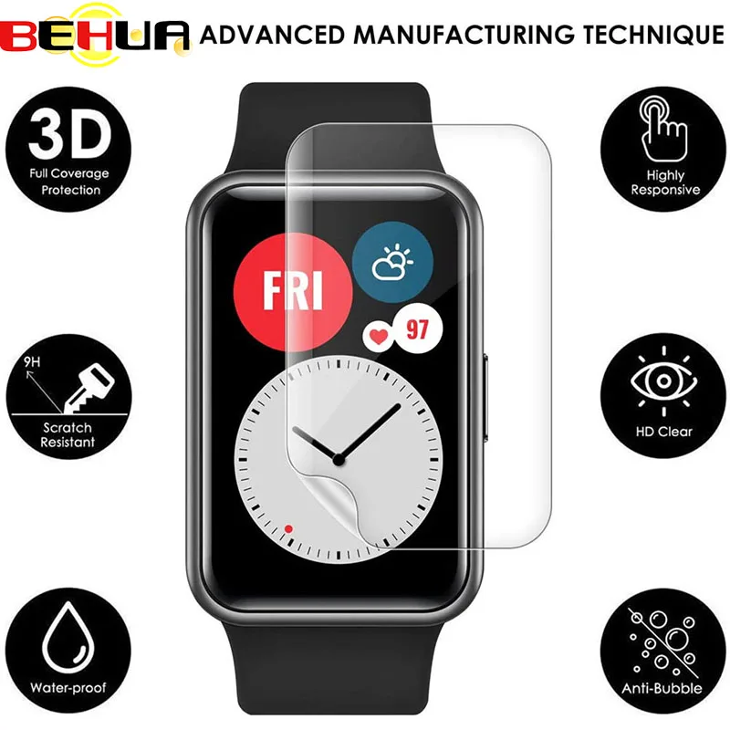 Behua Unthin Clear Pellicola Protettiva Protezione Della Protezione Per Huawei Watch Fit / Honor Es Smartwatch Pellicola Protettiva Per Schermo Intero
