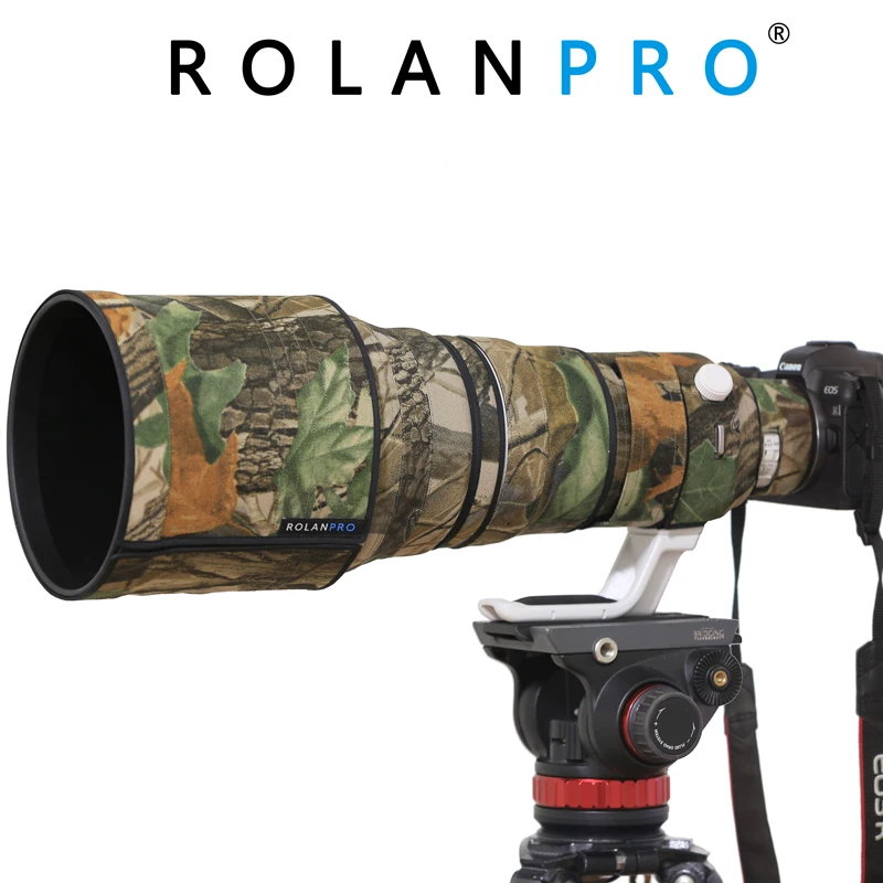 Rolanpro Copriobiettivo Per Fotocamera Impermeabile In Nylon Per Canon Rf 400Mm F/2.8 L Is Usm Camouflage Rain Cover Custodia Per Pistole