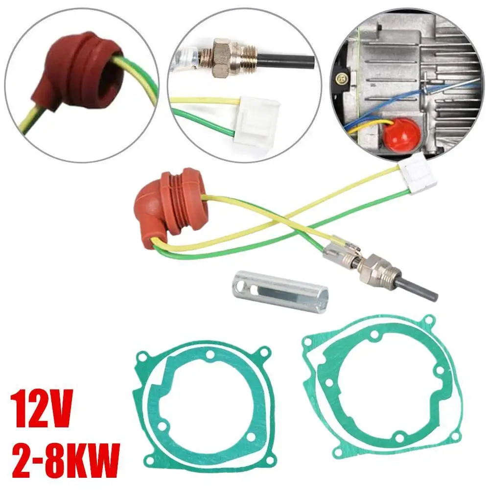 7Pcs Air Diesel Heater 12V Ceramic Glow Plug Burner Blower Guarnizione Filtro Per Webasto Eberspacher 3-8Kw Car Truck Van Boat