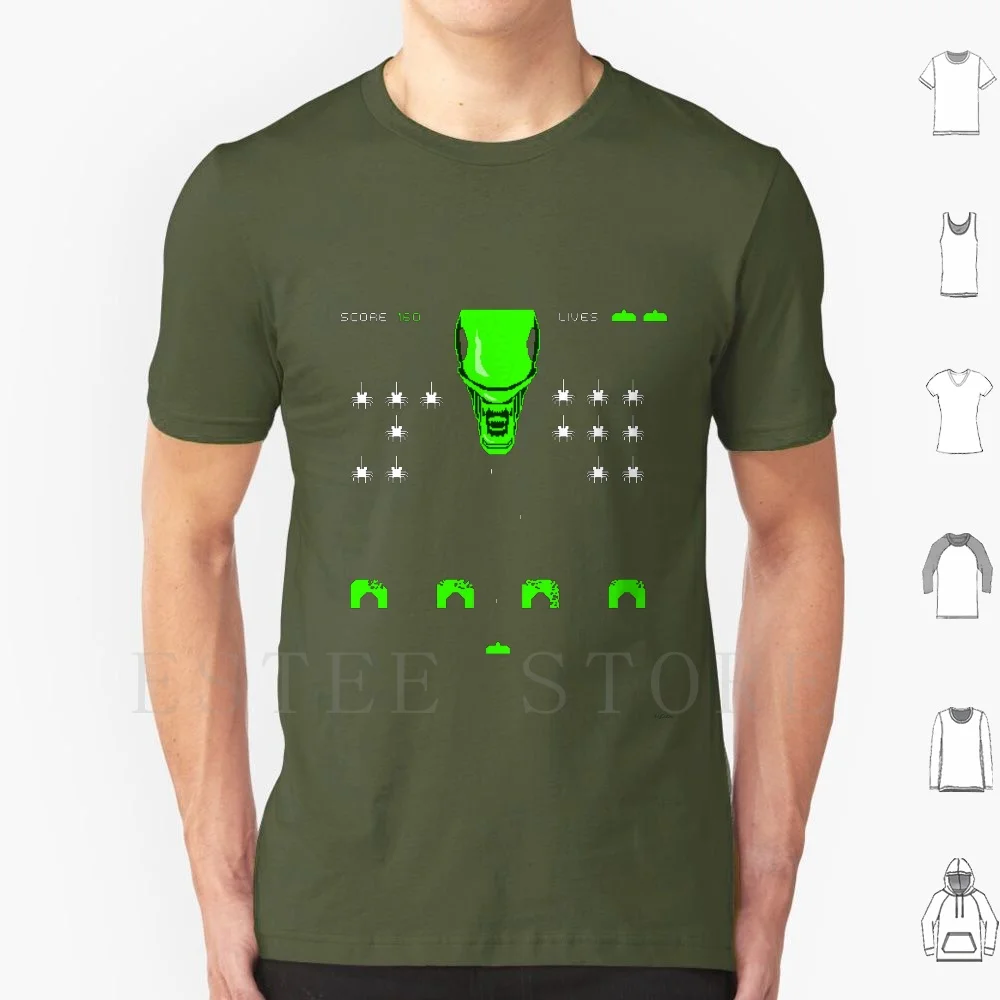 Inver T Shirt Uomo Cotone 6Xl Xenomorph Alleanza Space Invers Inver Battle Videogame Gioco Old Face Hugger Face Hugger Ship
