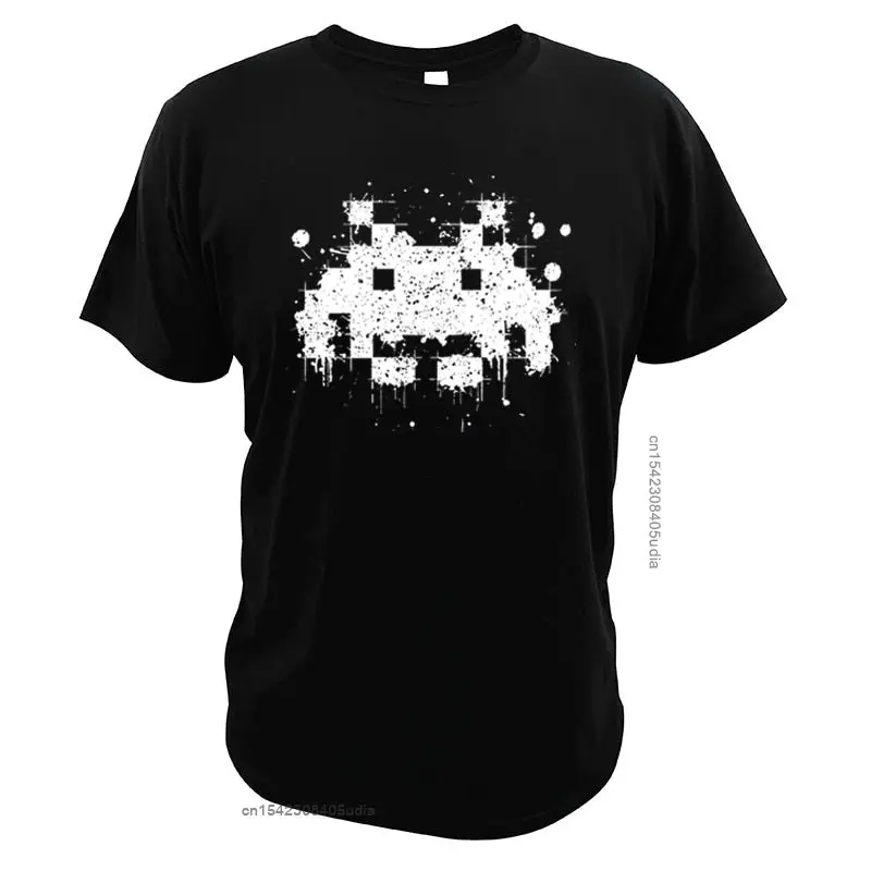 Space-Inver Tshirt Classic Shooting Game Teen Camiseta Cotton For Vintage Retro Arcade-Player T-Shirt