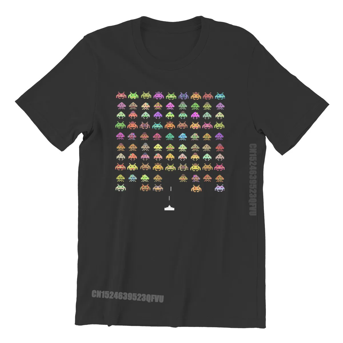 Fashionable Tshirts For Men Space Invaders Arcade Shooter Game Camisetas Fashion Men T Shirts Homme Printed Loose