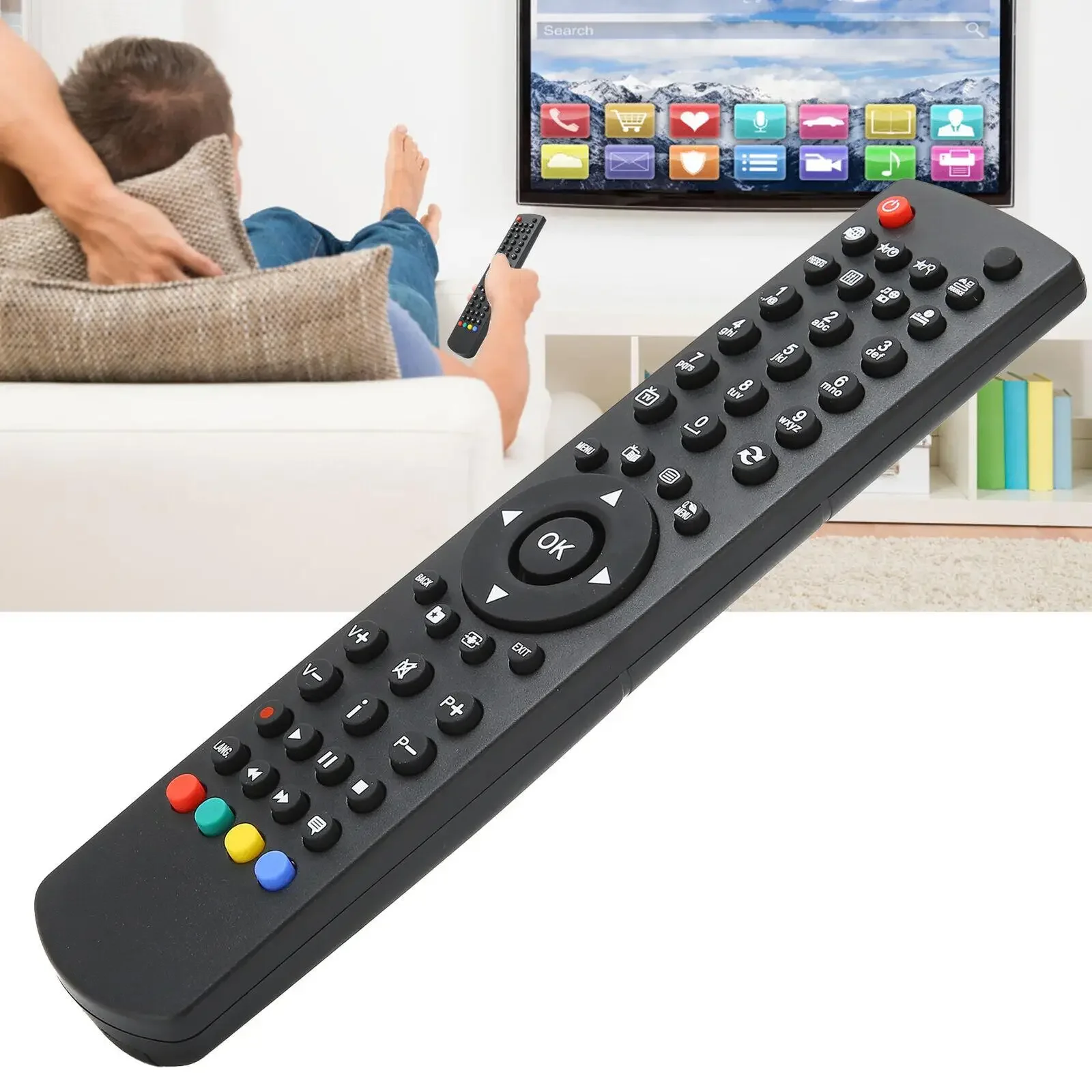 Telecomando Per Ansonic 39 Fhd1 40 Smf1 Autocox Ax22Led70 Ax24Led70 Ax26Led70 Aya 10094632 (A24Hd2405) Smart Led Lcd Tv