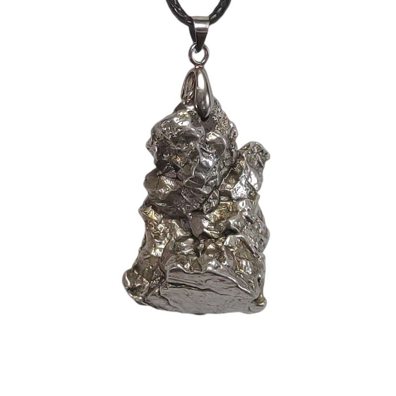 Argentina Campo Del Cielo Iron Meteorite Gran Chaco Collana Meteorite Ciondolo Materiale Meteorite Naturale