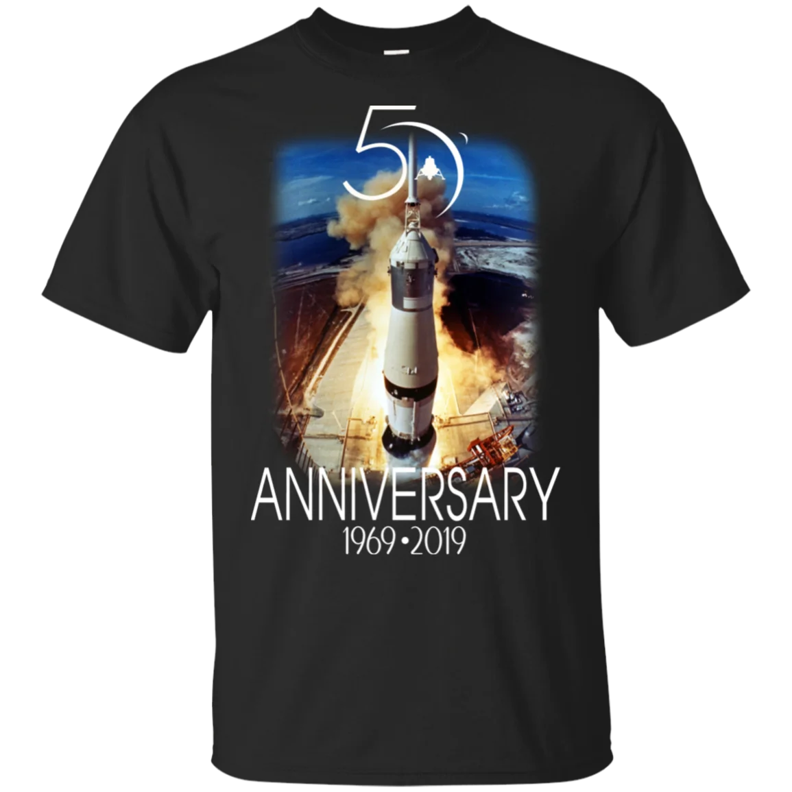 Apollo 11 50Th Anniversary Saturn V Launch Lunar Mission T-Shirt Nera M-3Xl 2019 T-Shirt Unisex