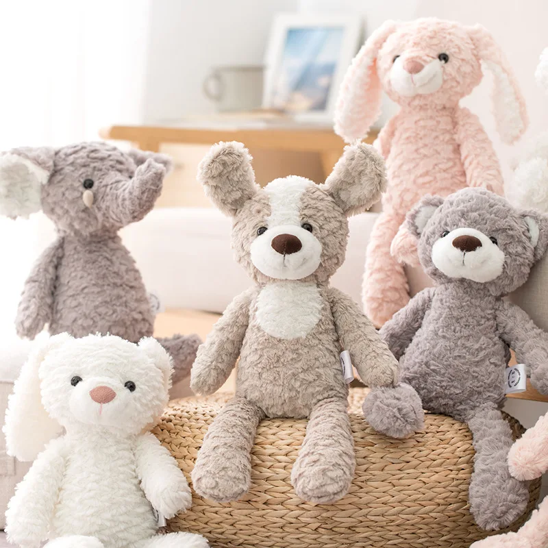 High Quality Soft Long Legs Bunny Teddy Bear Dog Elephant Unicorn Stuffed Cartoon Animals Baby Appease Toy Doll Toy For Children
