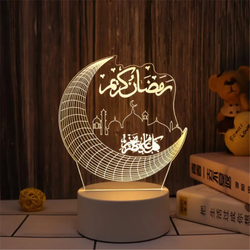 Led Eid Mubarak Lantern Ramadan Kareem Decor Night Light Mubarak Muslim Islamic Festival Party Supplies Decorazione Ramadan 2023