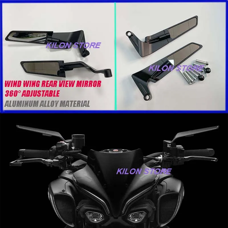 Motorcycler Wind Wing Specchietto Retrovisore Rotante Regolabile Per Suzuki V-Strom 1050 De 2023 Suzuki V-Strom 1050 Xt