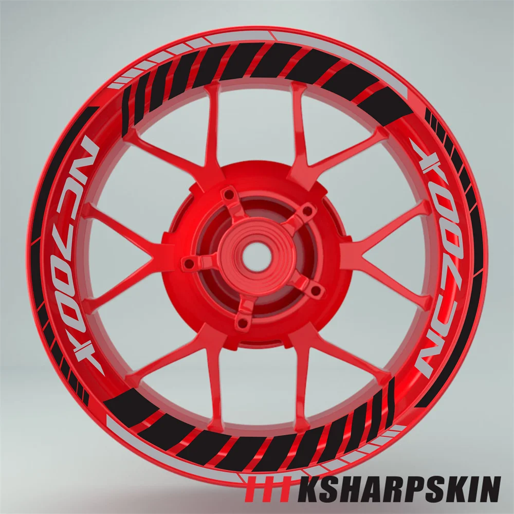 Multiple Color Choices Motorcycle Tire Waterproof Wheel Logo Rin  Stickers  Stripe Moto Decals For Honda Nc700X