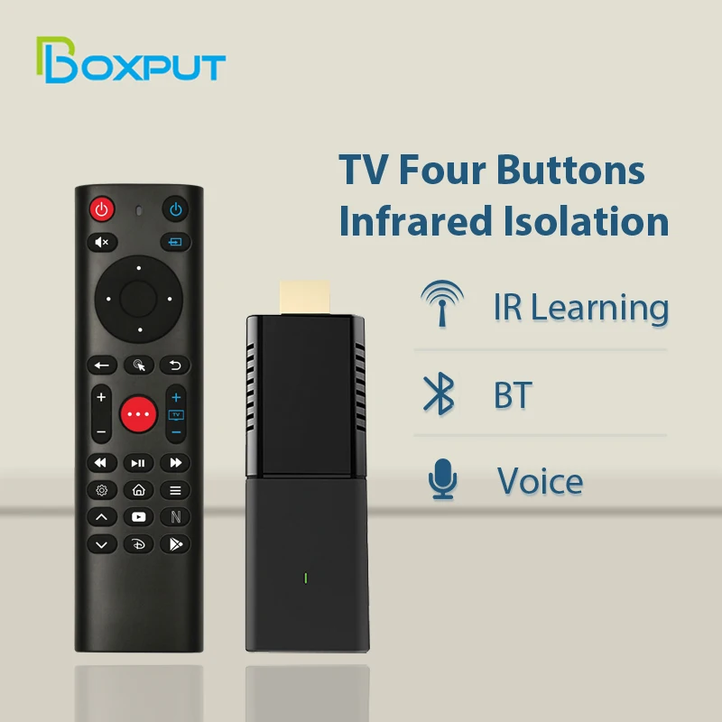 Boxput Remoter Atv3 Ir Learning Bt Remote Control Con Supporto Vocale Per Iatv Q5 Box E Iatv Stick Q3 Hdr Smart Tv Stick