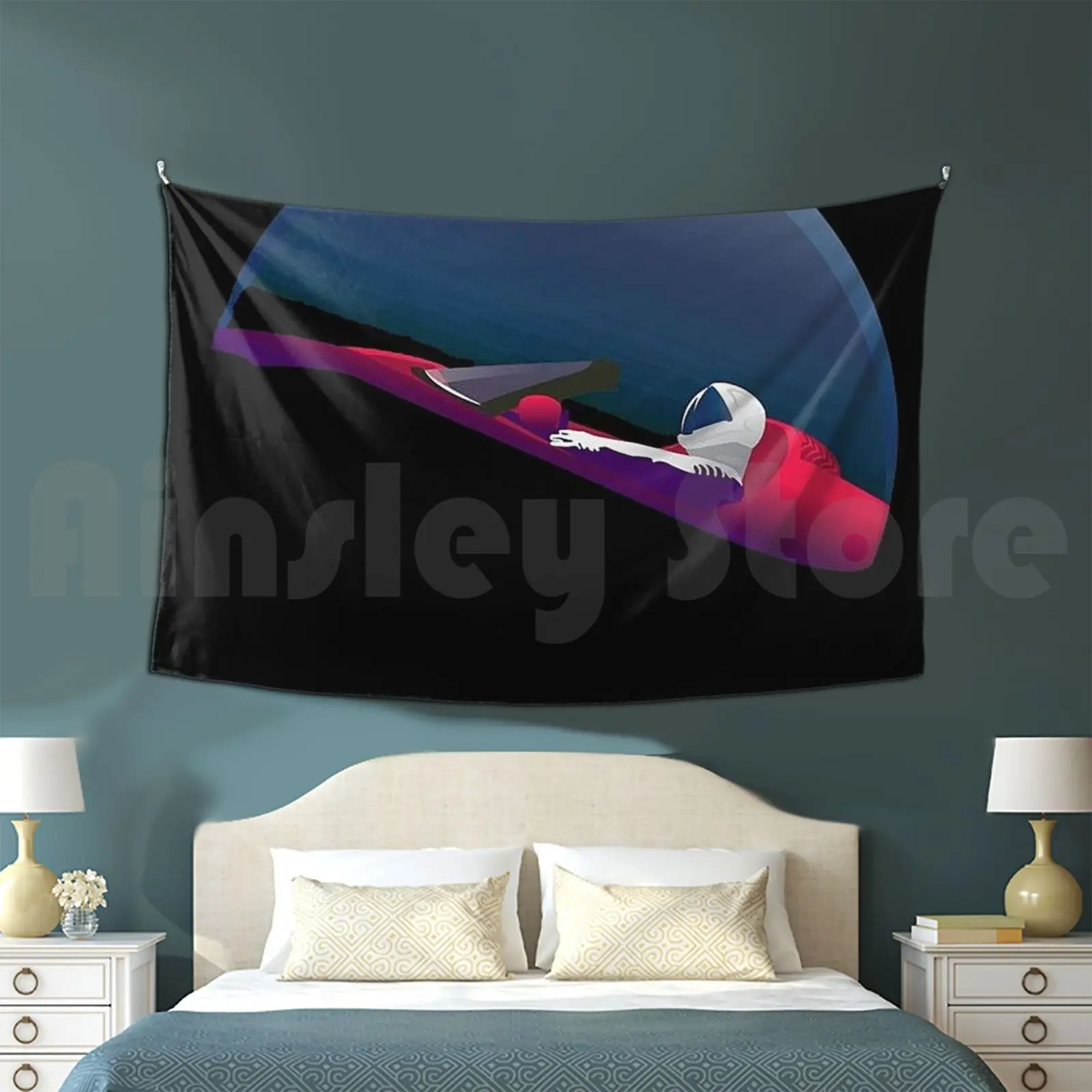 Space X Rocket Lanciato Arazzo Soggiorno Camera Da Letto Spacex Rocket Fusee Elon Musk Crew Dragon Tesla