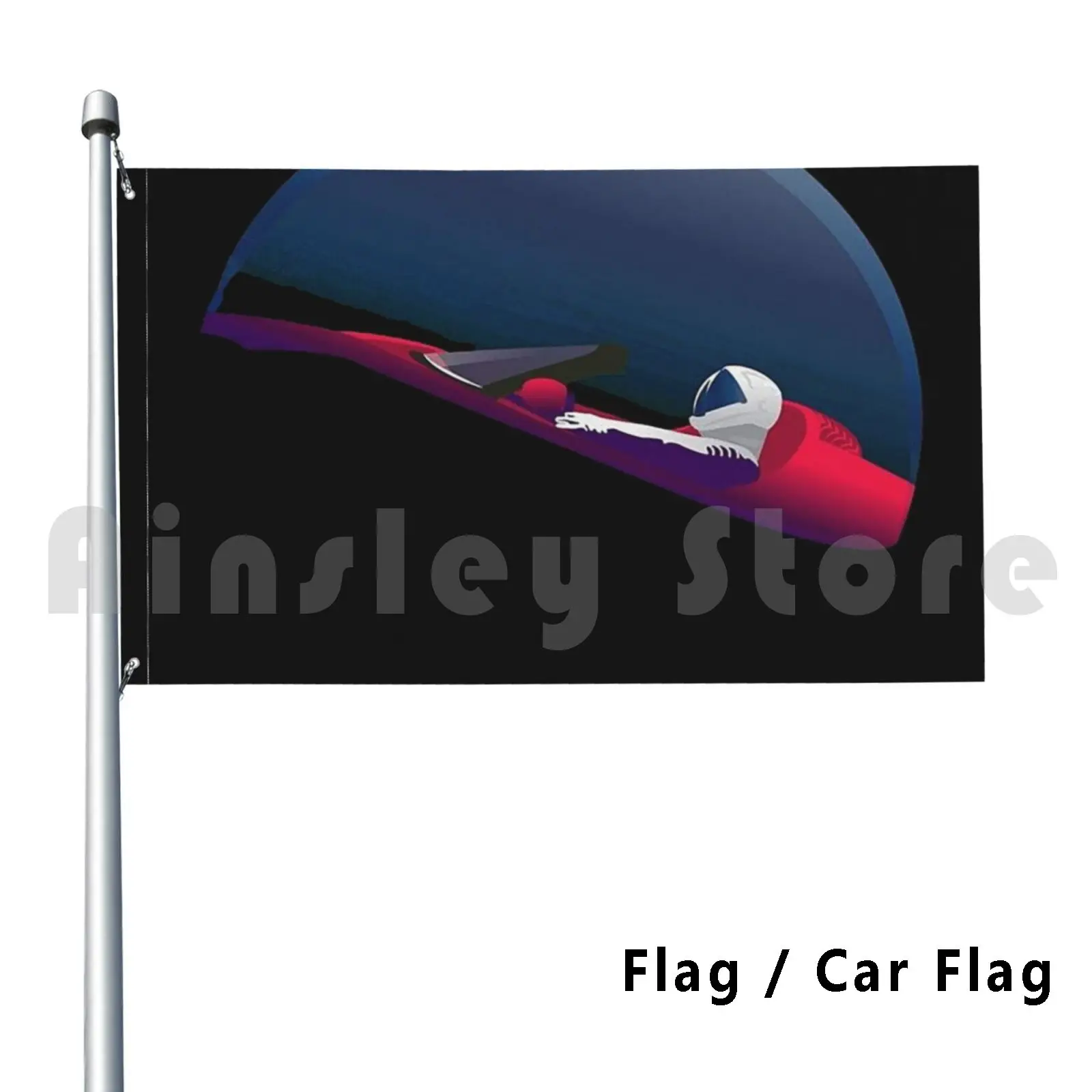 Space X Rocket Lanciato Outdoor Decor Flag Car Flag Spacex Rocket Fusee Elon Musk Crew Dragon Tesla