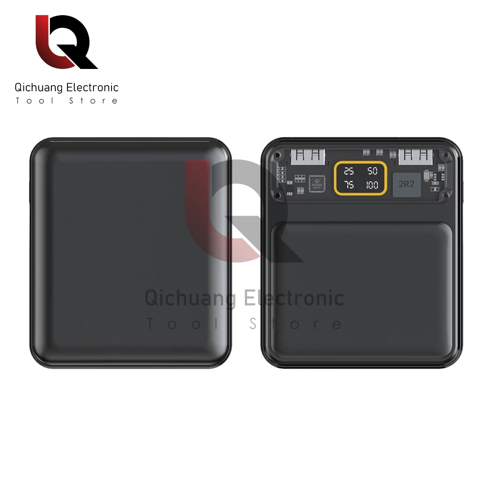 1 Pz Mini 3 18650 Batterie Power Bank Dual Usb Battery Pack Display Digitale Schermo Trasparente Power Bank Per Xiaomi Lphone