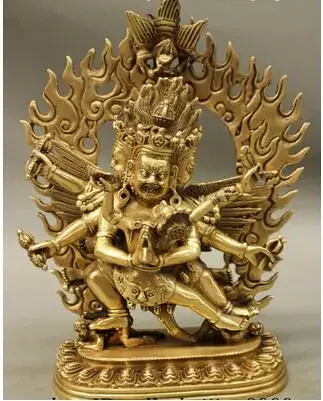 10 "Tibet Ottone Budismo Mahakala De Heruka Vajrakilaya Estatua De Buda Cina Fabbrica All'Ingrosso Bronzo Arti Rame