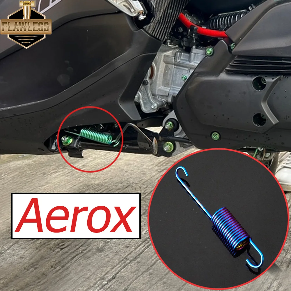 Molla Del Supporto Laterale In Titanio Gr5 Senza Cuciture 112 Mm Per Yamaha Aerox V1 V2 155