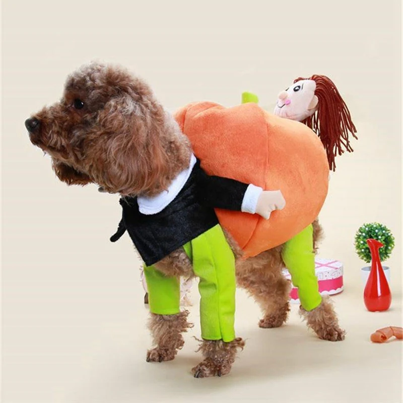 Halloween Funny Dog Cat Clothes Pet Pumpkin Costume Dog Cosplay Eventi Speciali Abbigliamento Outfit Dog Costumi Carini Abbigliamento Per Animali Dome