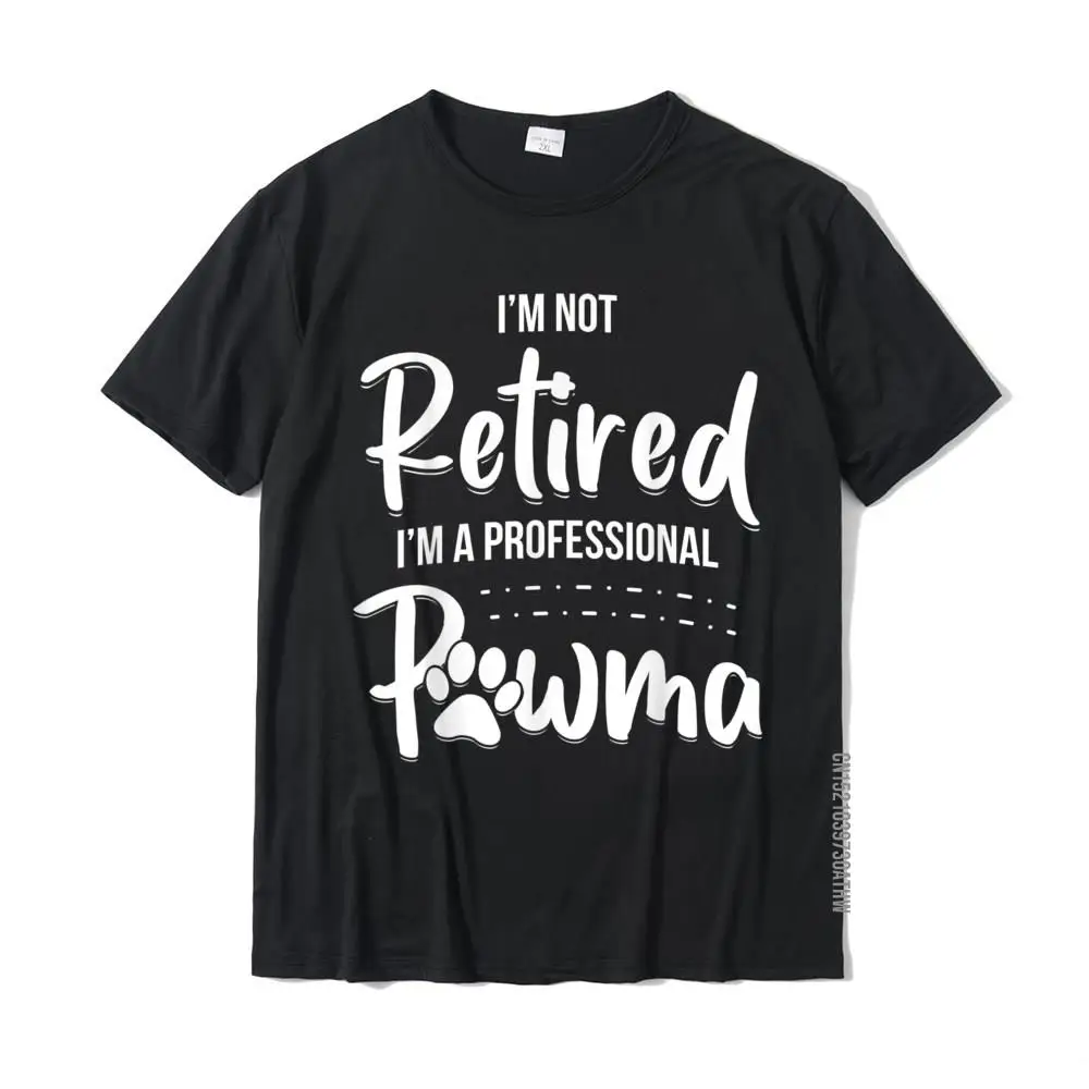 Camicia Della Nonna Del Cane Non Sono In Pensione Sono Una Maglietta Professionale Di Pawma Maglietta Speciale Casual In Cotone Maschile Top Stampa Di