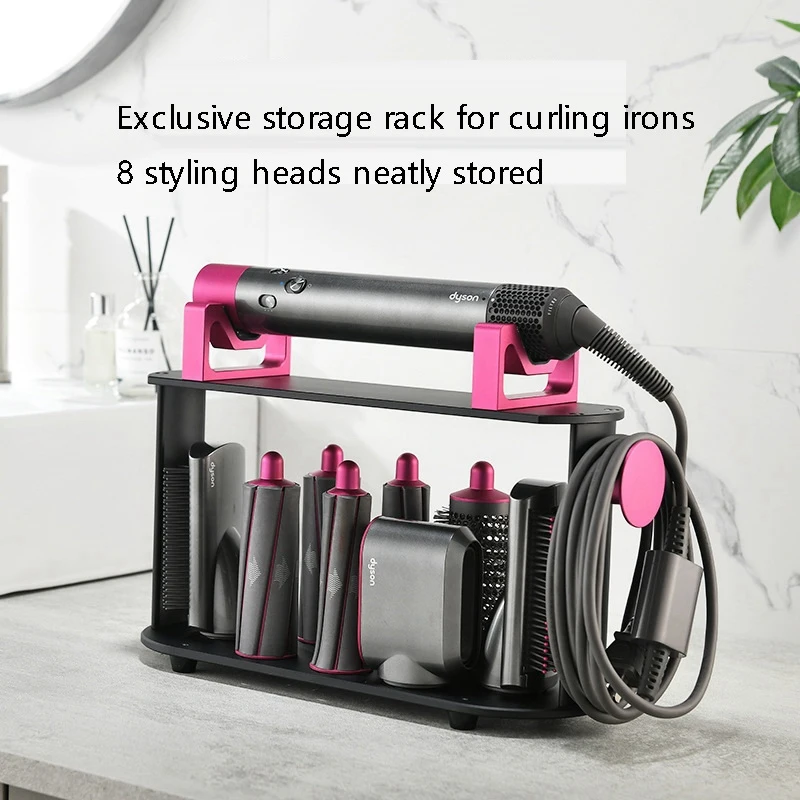 Per Dyson Hair Dryer Shelf Storage Stand Hair Curling Storage Staffa Per Arricciare I Capelli Airwrap Storage Rack Rose Red