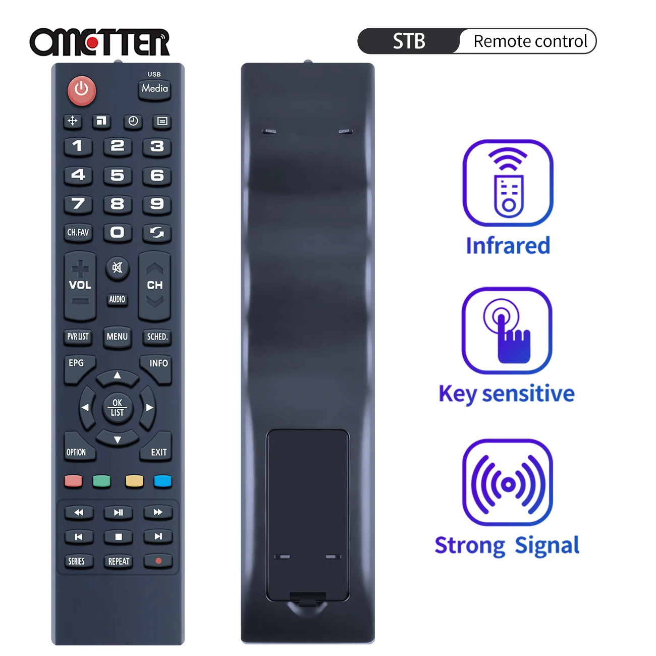 Trc5000 Trc-5000 Per Telecomando Teac Hd860 Hdr2250T Full Hd Hdtv Digital Set Top Box Ricevitore Terrestre