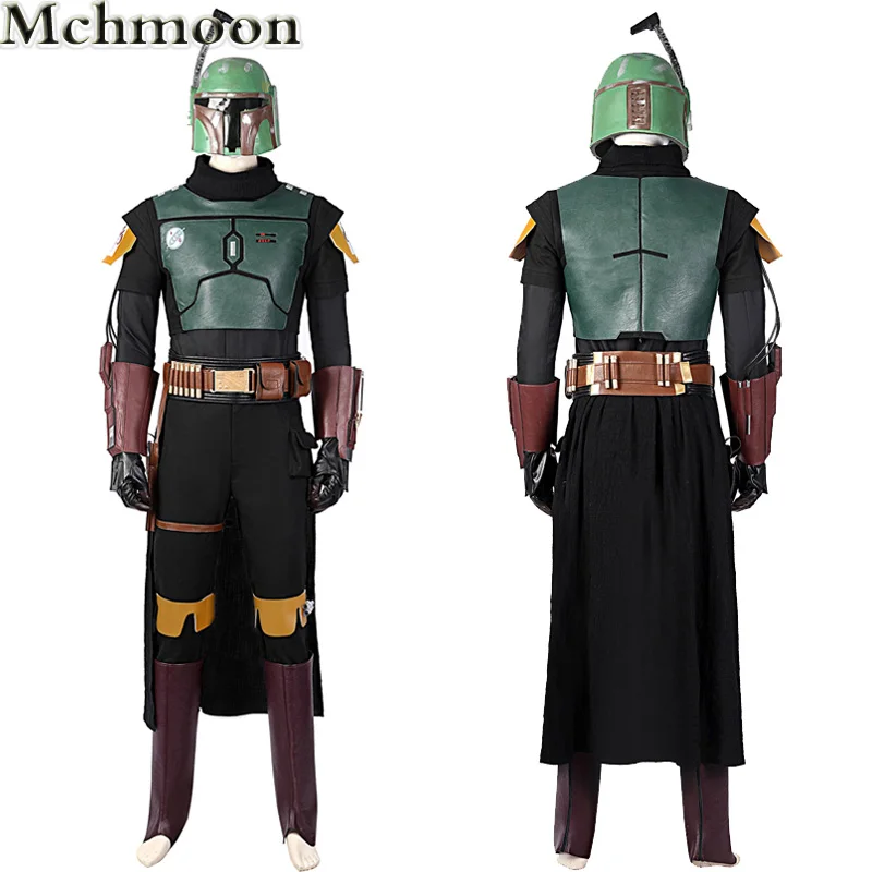 Halloween Carnival Hunter Boba Fett Costume Cosplay Fancy Adult Men Battle Armor Outfit Su Misura Con Puntelli Casco