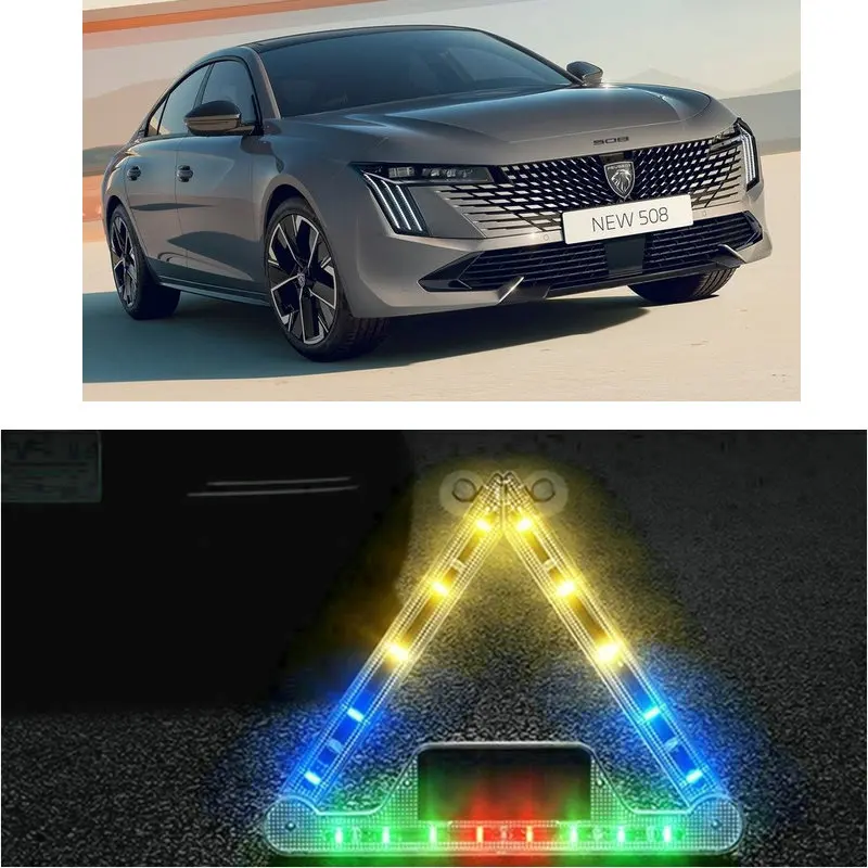 1X Accessori Per Auto Luci Stroboscopiche A Led Solari Della Polizia Per Peugeot 508 408 9X8 308 308Sw 307 206 308 407 207 2008 3008 3008 2017