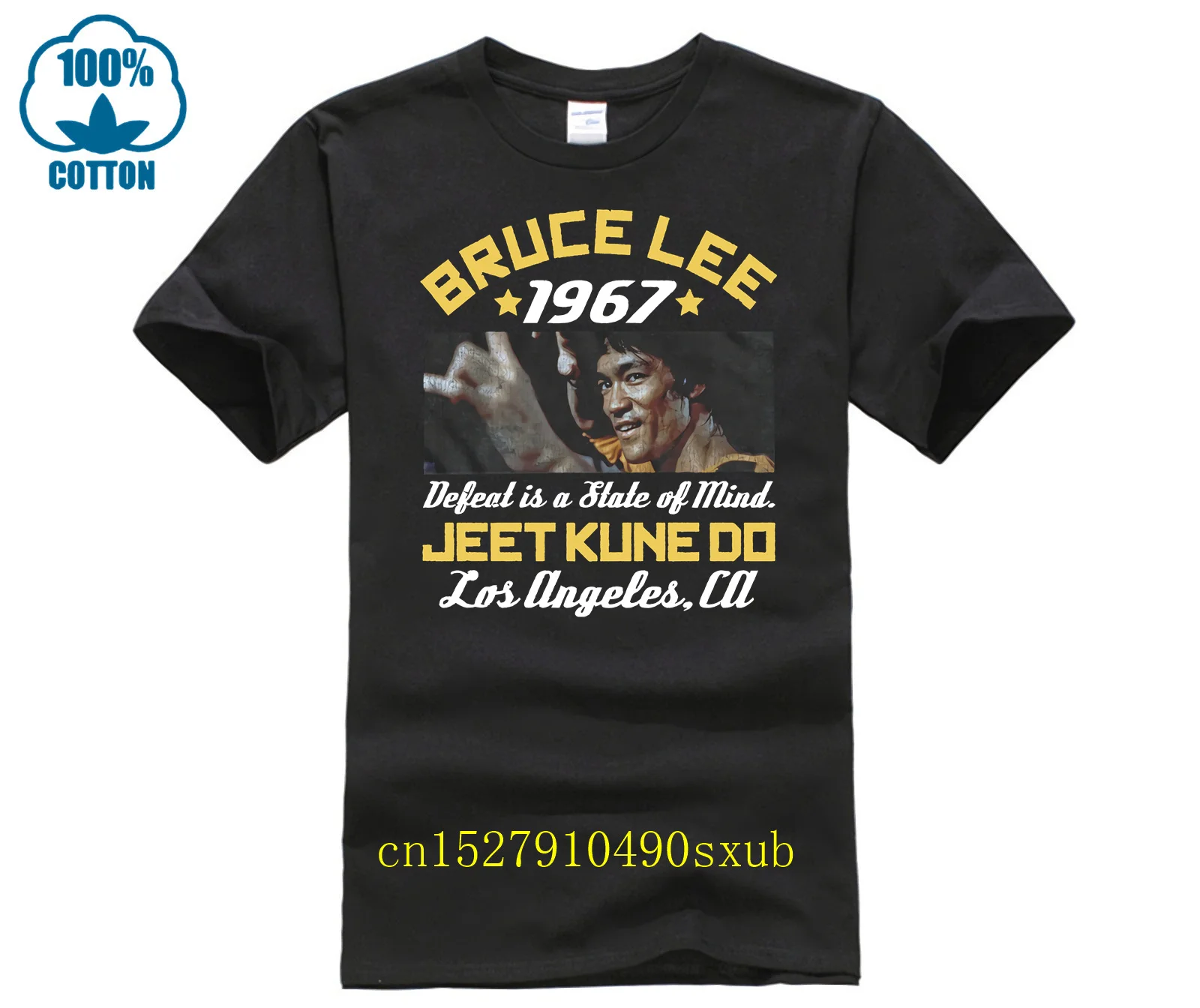 T-Shirt Da Uomo Ufficiale Bruce Lee 1967 Vintage Jeet Kune Do Kung Fu
