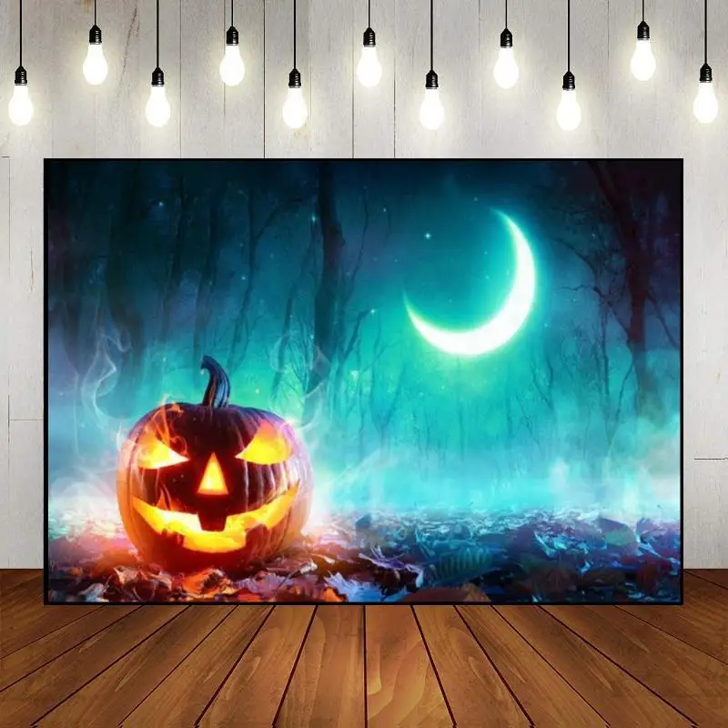 Halloween Compleanno Decorazione Sfondo Orribile Fotografia Fondali Vecchio Castello Foto Goblin Sfondo Personalizzato Bloodstain Night