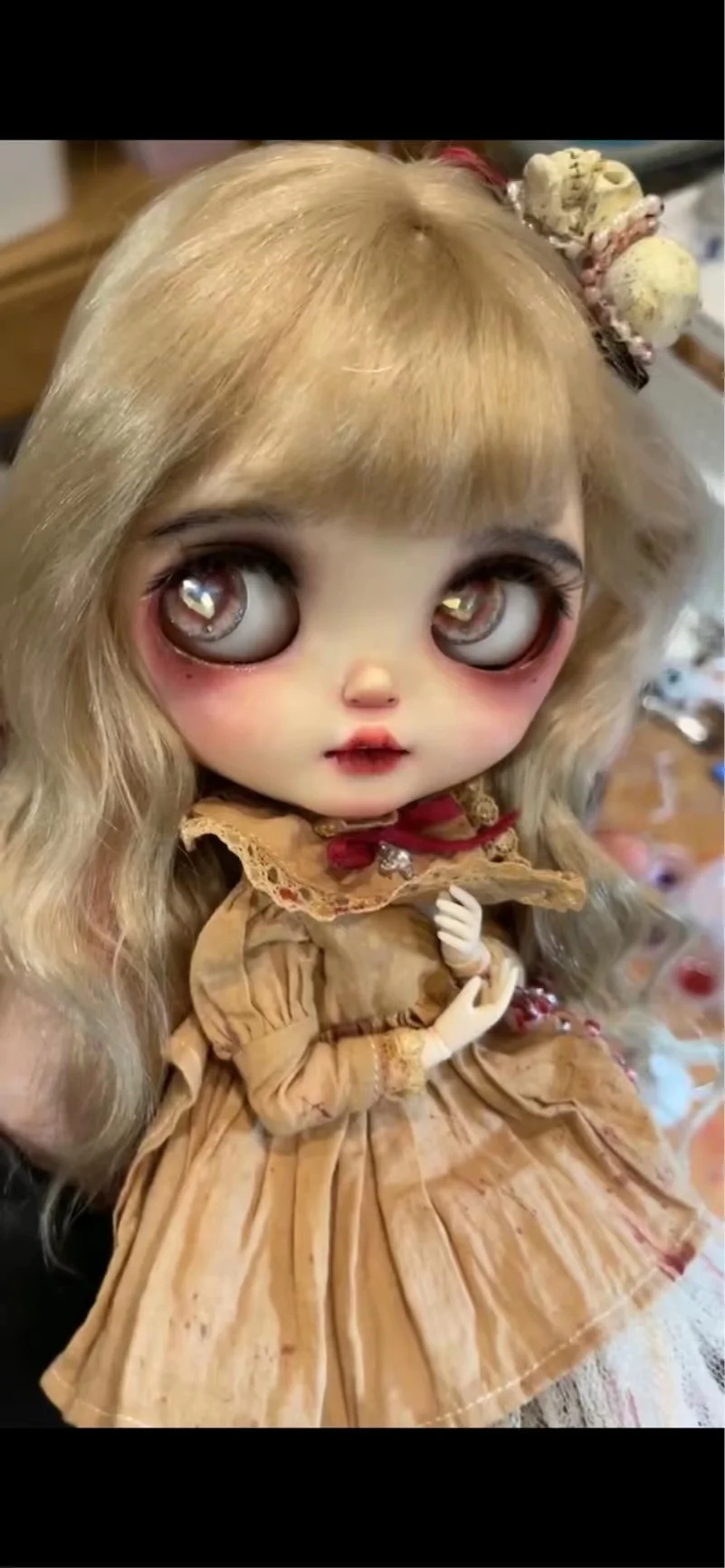 Bjd Blythe Clothes Dark Skeleton Bloodthed Gonna Suit Per 1/6 30Cm Blythe Dolls (Adatto Per Pullip,Ob24, Licca)