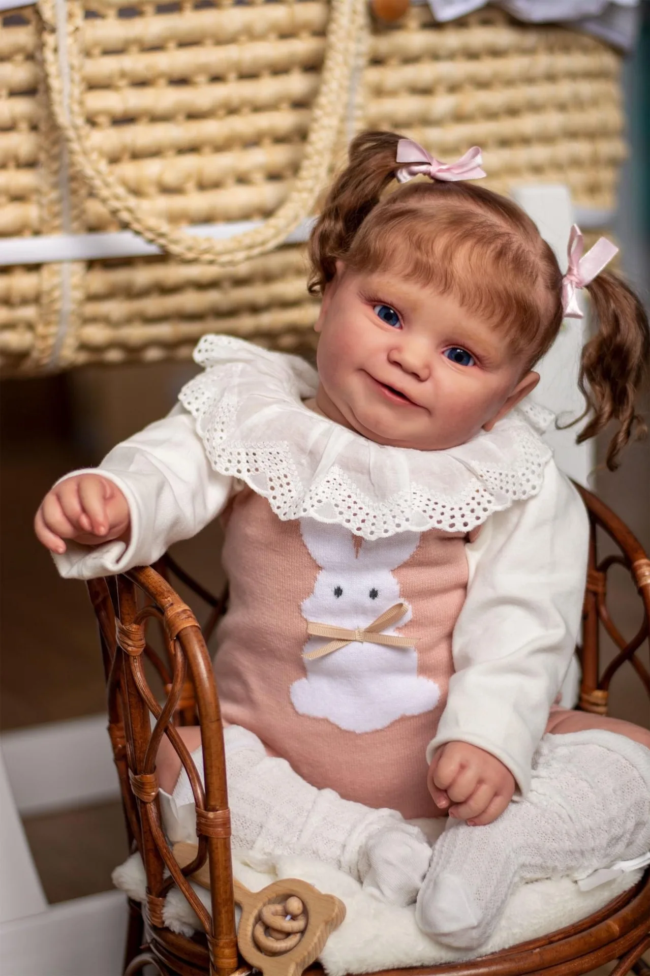 60Cm Individuale Reborn Baby Cute Girl Doll Con Capelli Radicati Toddler Popolare Realistico Real Soft Touch Cuddly Baby Bebe Reborn