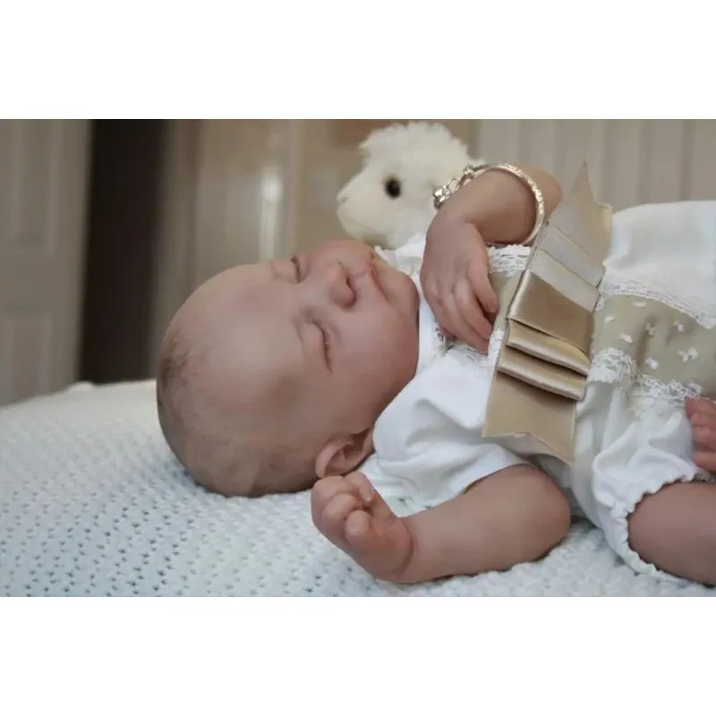 48Cm Disegno A Mano Reborn Baby Doll Levi Premio Baby Boy Hair Realistico Boy Realistico Real Soft Touch Cuddly Baby Muslimah
