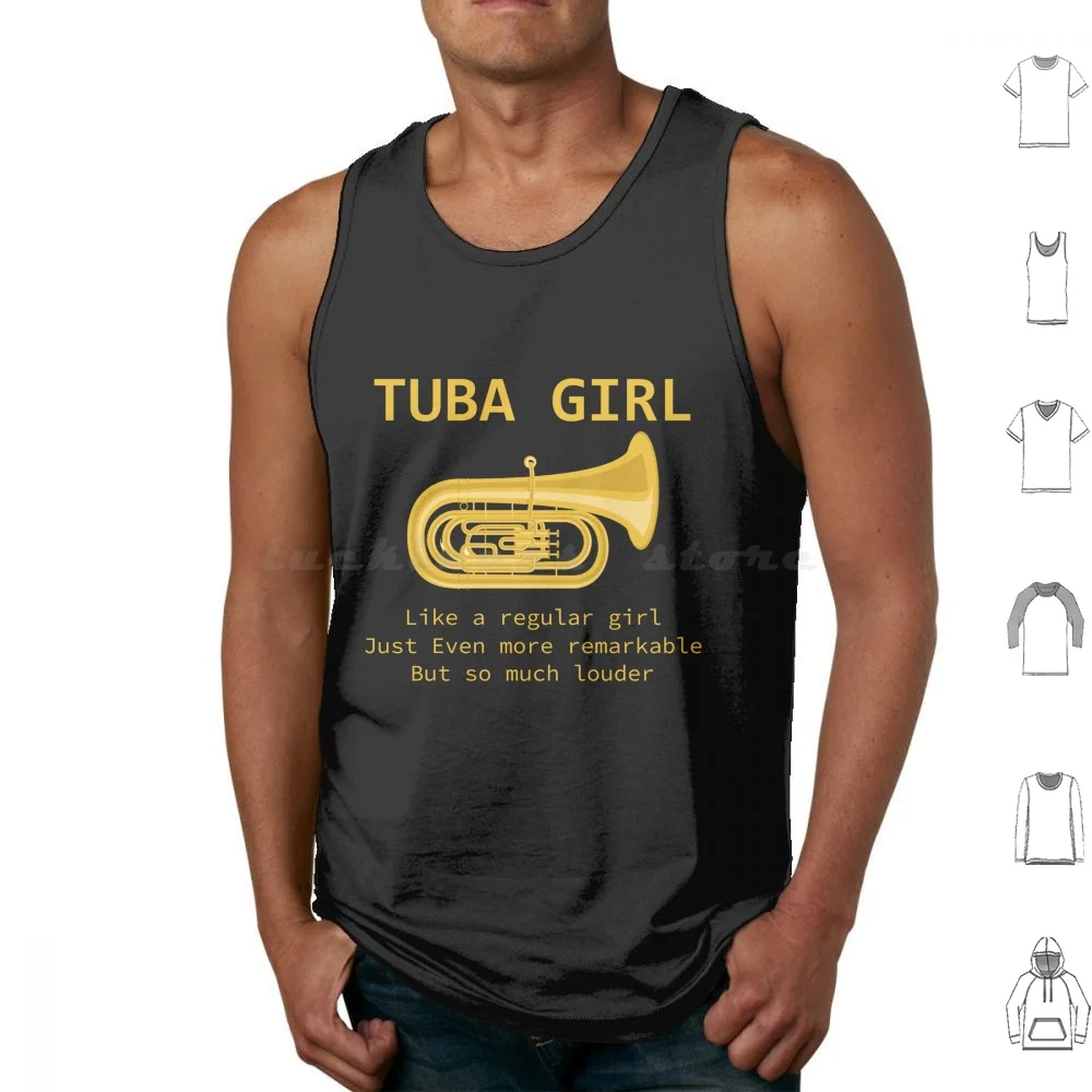 Tuba Girl Funny Tuba Player Marching Band T-Shirt Tee Gift Canotte Gilet Senza Maniche Tuba Tubist Tubaist Tuba Player Tuba Mom